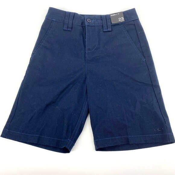 O'Neill Chino Shorts Boys 23 Waist Standard Fit Navy Blue - Picture 1 of 9